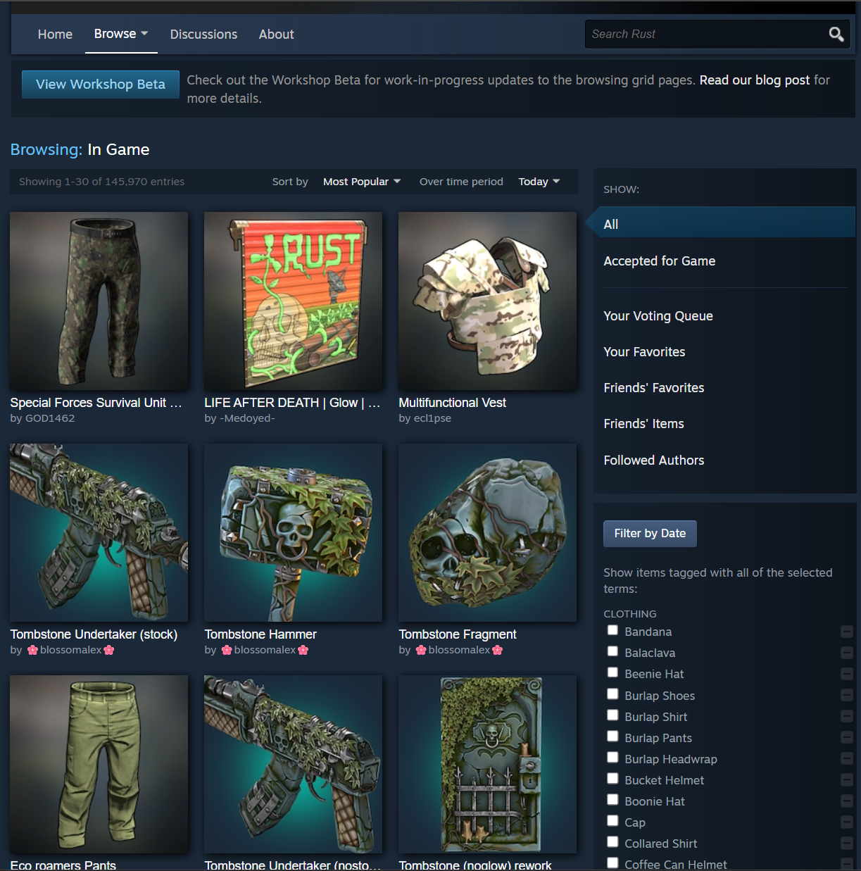 Select any skin from the unapproved section